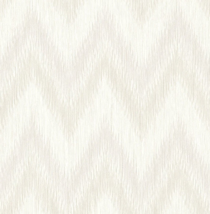 Seabrook Designs Regent Flamestitch Stringcloth Winter Fog And Eggshell Wallpaper Sample LN11208