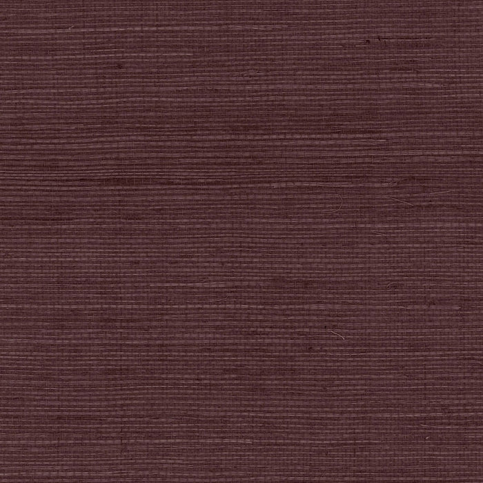 Seabrook Designs Sisal Grasscloth Deep Plum Wallpaper Sample LN11811