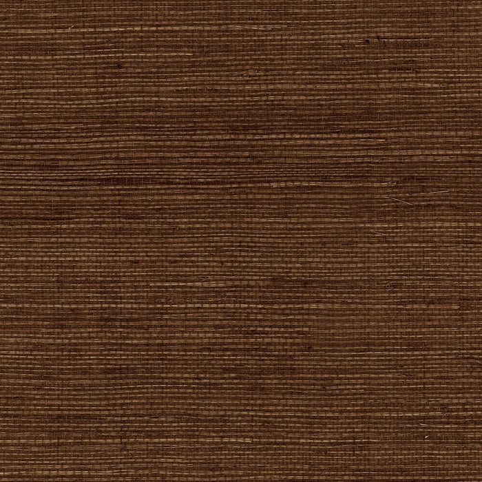 Seabrook Designs Sisal Grasscloth Chocolate Wallpaper Sample LN11816