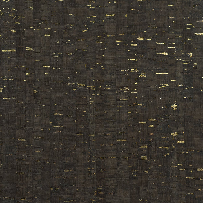 Seabrook Designs Cork Espresso & Metallic Gold Wallpaper Sample LN11858