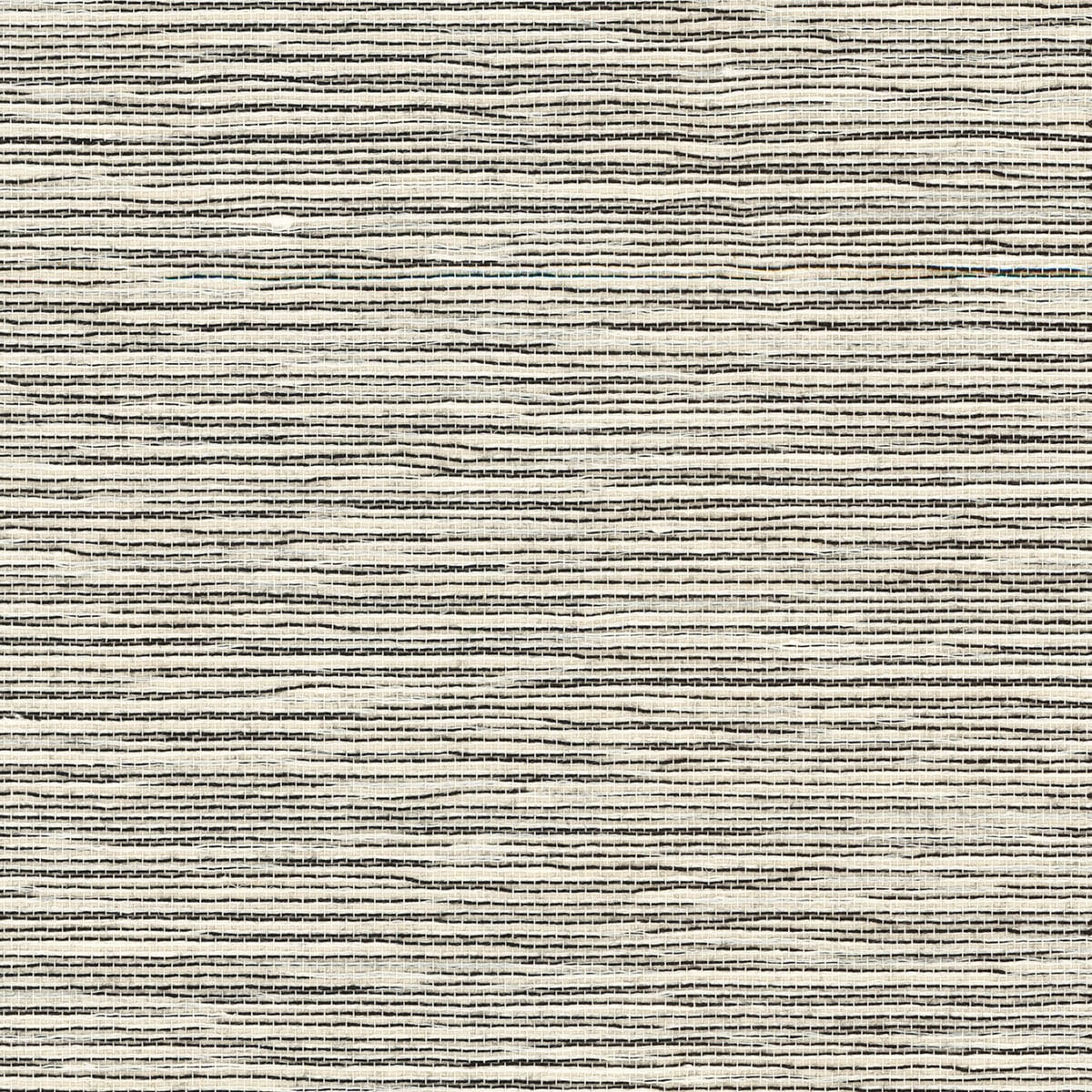 Seabrook Designs Sisal Grasscloth Ivory And Jet Black Wallpaper LN11865