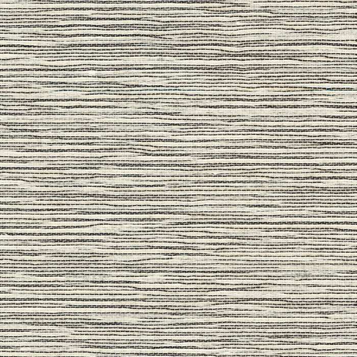 Seabrook Designs Sisal Grasscloth Ivory And Jet Black Wallpaper Sample LN11865