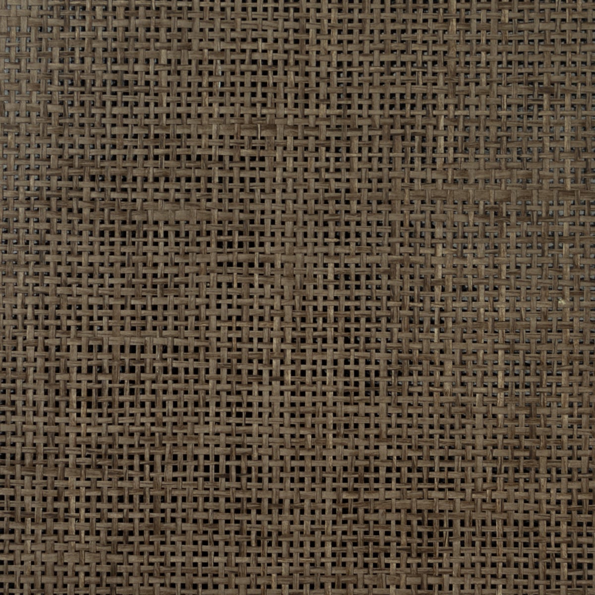 Seabrook Designs Paperweave Dark Walnut & Black Gloss Wallpaper Sample LN11889