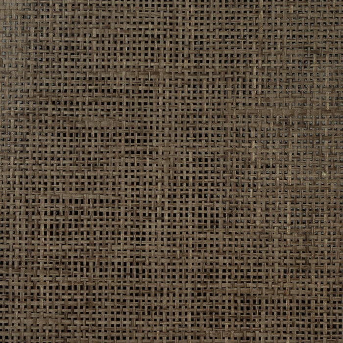 Seabrook Designs Paperweave Dark Walnut & Black Gloss Wallpaper Sample LN11889