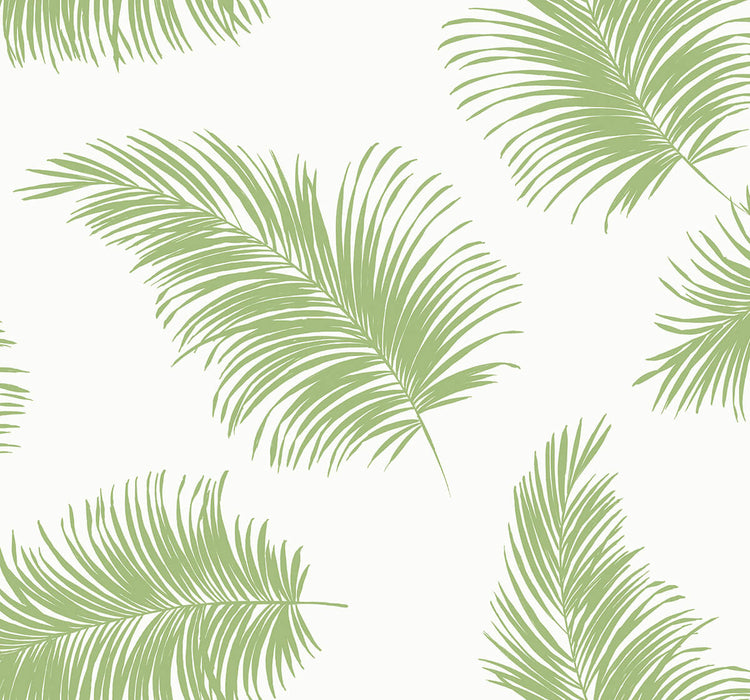 Seabrook Designs Tossed Palm Summer Fern Wallpaper Sample LN20304