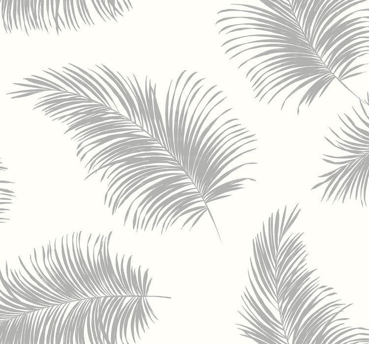 Seabrook Designs Tossed Palm Alloy Wallpaper Sample LN20305