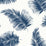 Seabrook Designs Tossed Palm White & Navy Wallpaper Sample LN20312