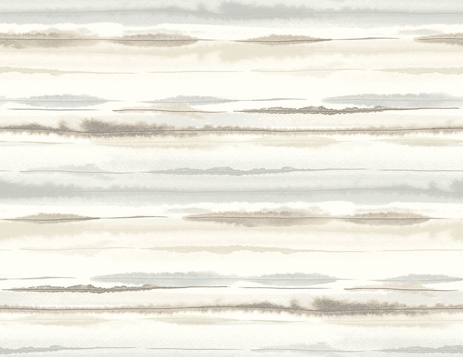 Seabrook Designs Horizon Stripe Sand Dunes Wallpaper Sample LN20605