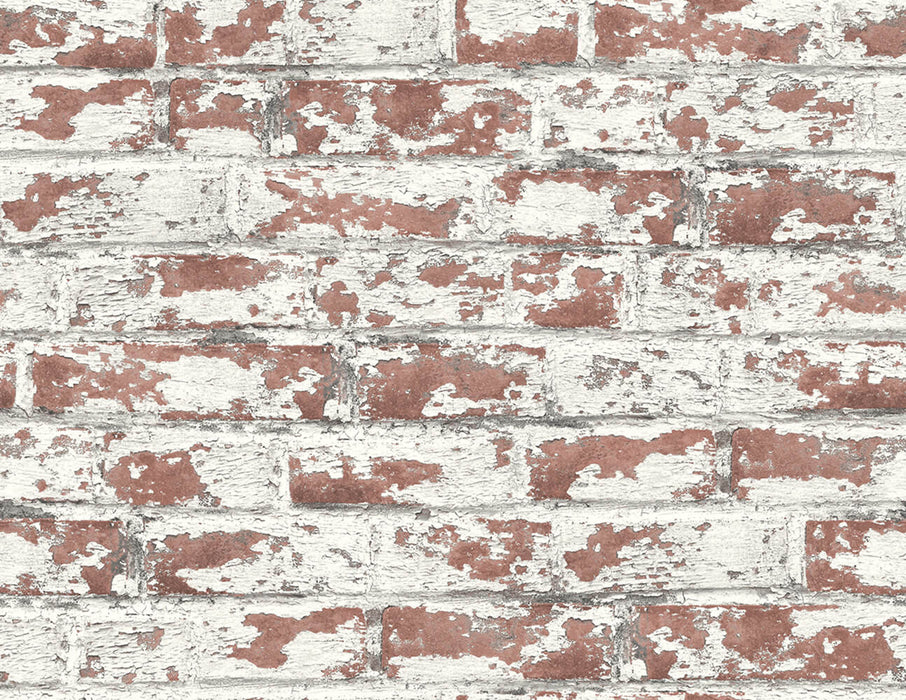 Seabrook Designs Soho Brick Terra Cotta Wallpaper Sample LN20901