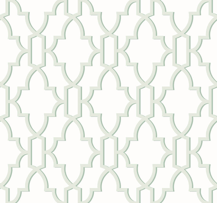 Seabrook Designs Coastal Lattice Seaglass Wallpaper LN21104