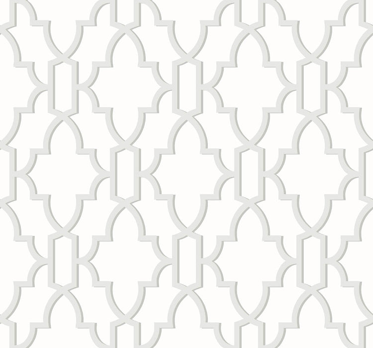 Seabrook Designs Coastal Lattice Harbor Mist Wallpaper LN21105