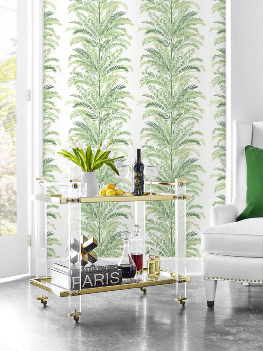 Seabrook Designs Keana Palm Paradise Green Wallpaper Sample LN30104