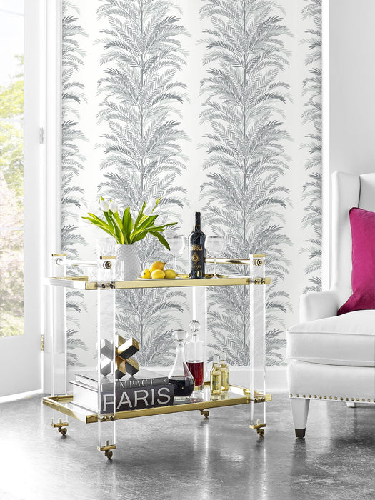 Seabrook Designs Keana Palm Harbor Mist Wallpaper Sample LN30108