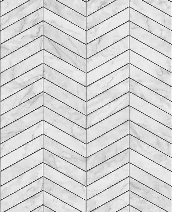 Seabrook Designs Marbled Chevron Calcutta & Charcoal Wallpaper LN30400