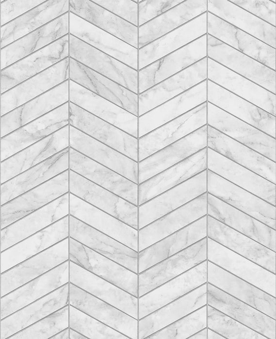 Seabrook Designs Marbled Chevron Calcutta & Argos Grey Wallpaper LN30408