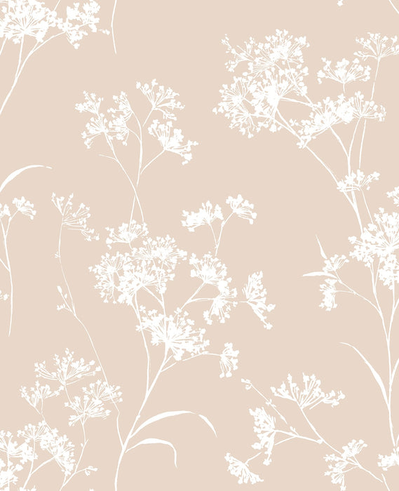 Seabrook Designs Floral Mist Peach Petal Wallpaper Sample LN30501