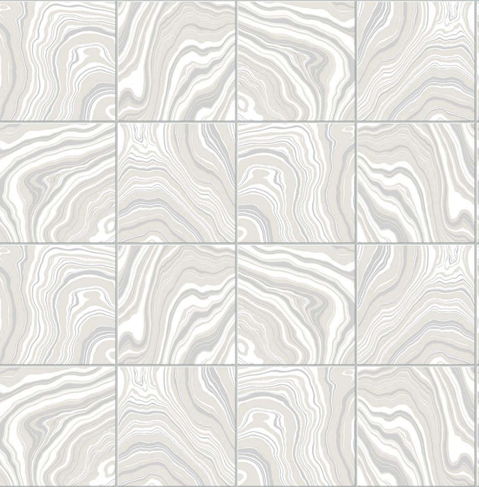 Seabrook Designs Marbled Tile Quartz Wallpaper Sample LN30608