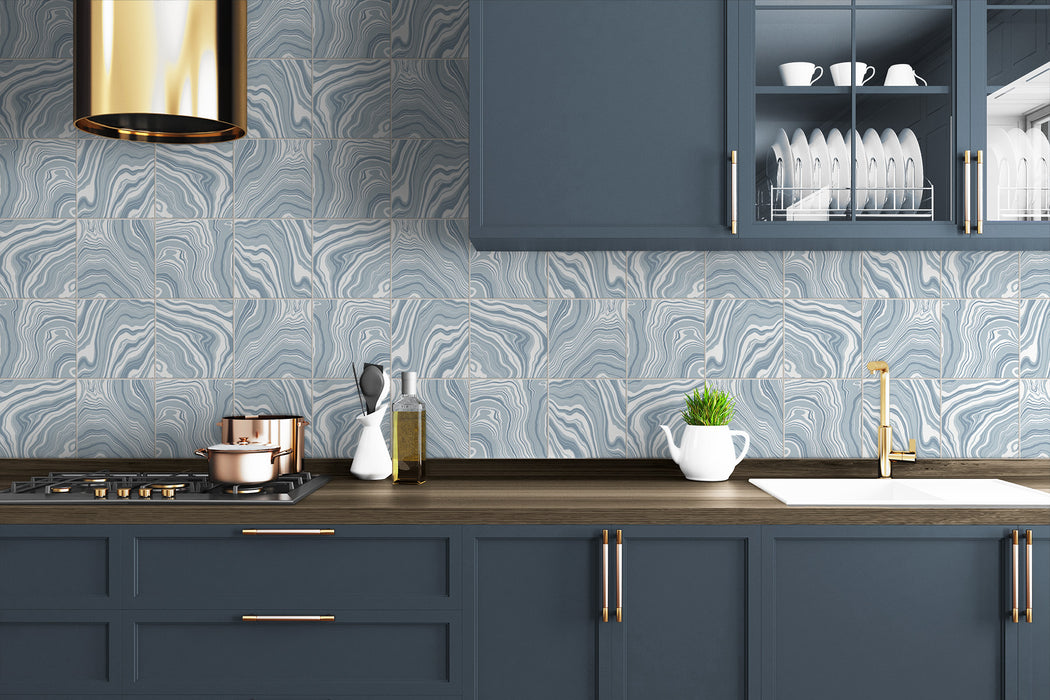 Seabrook Designs Marbled Tile Lakeside Wallpaper LN30612