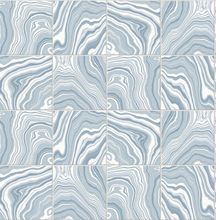 Seabrook Designs Marbled Tile Lakeside Wallpaper LN30612