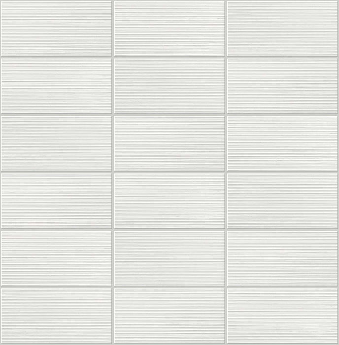 Seabrook Designs Rib Tile Morning Fog Wallpaper LN30800