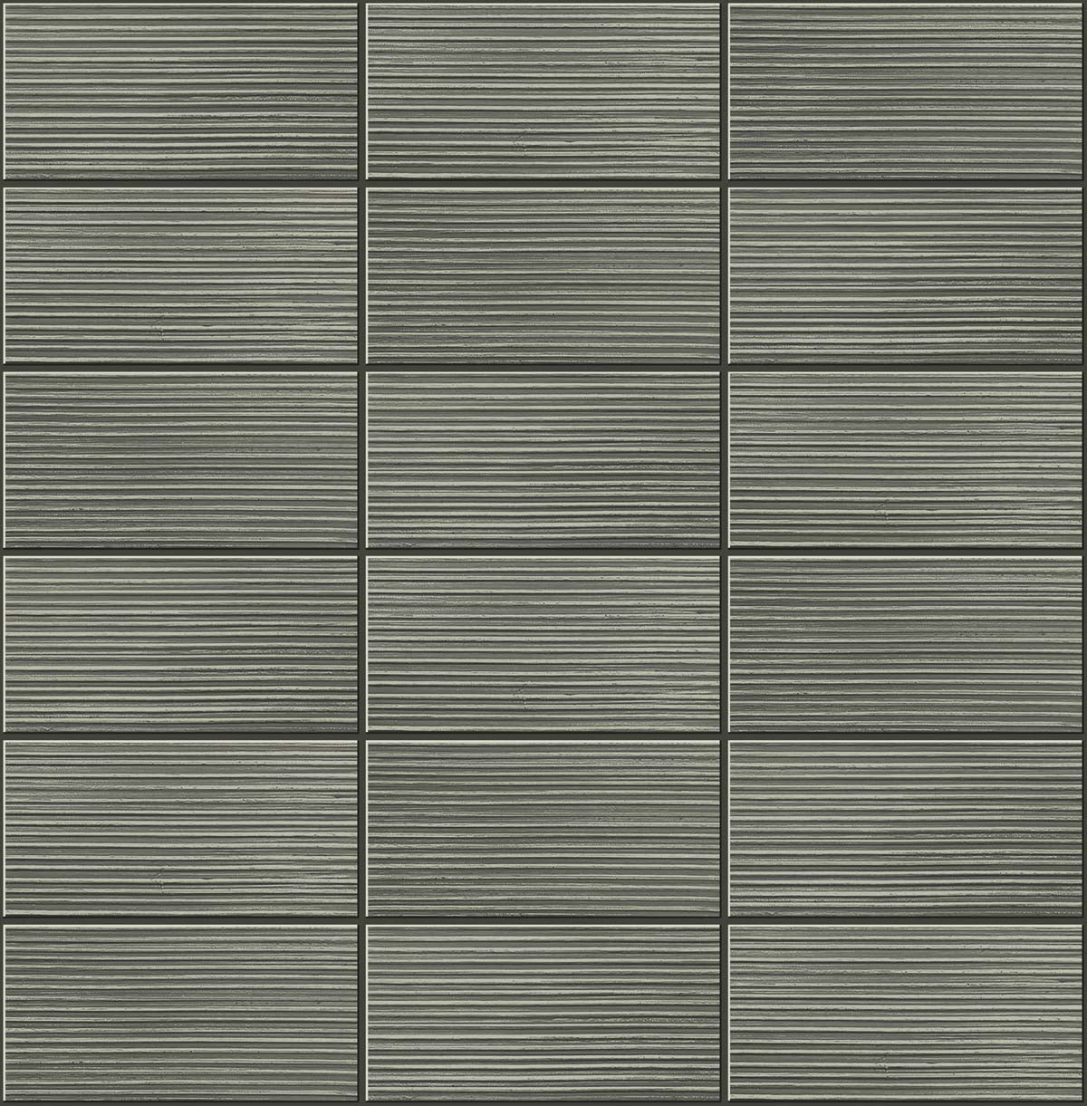 Seabrook Designs Rib Tile Charcoal Wallpaper LN30810