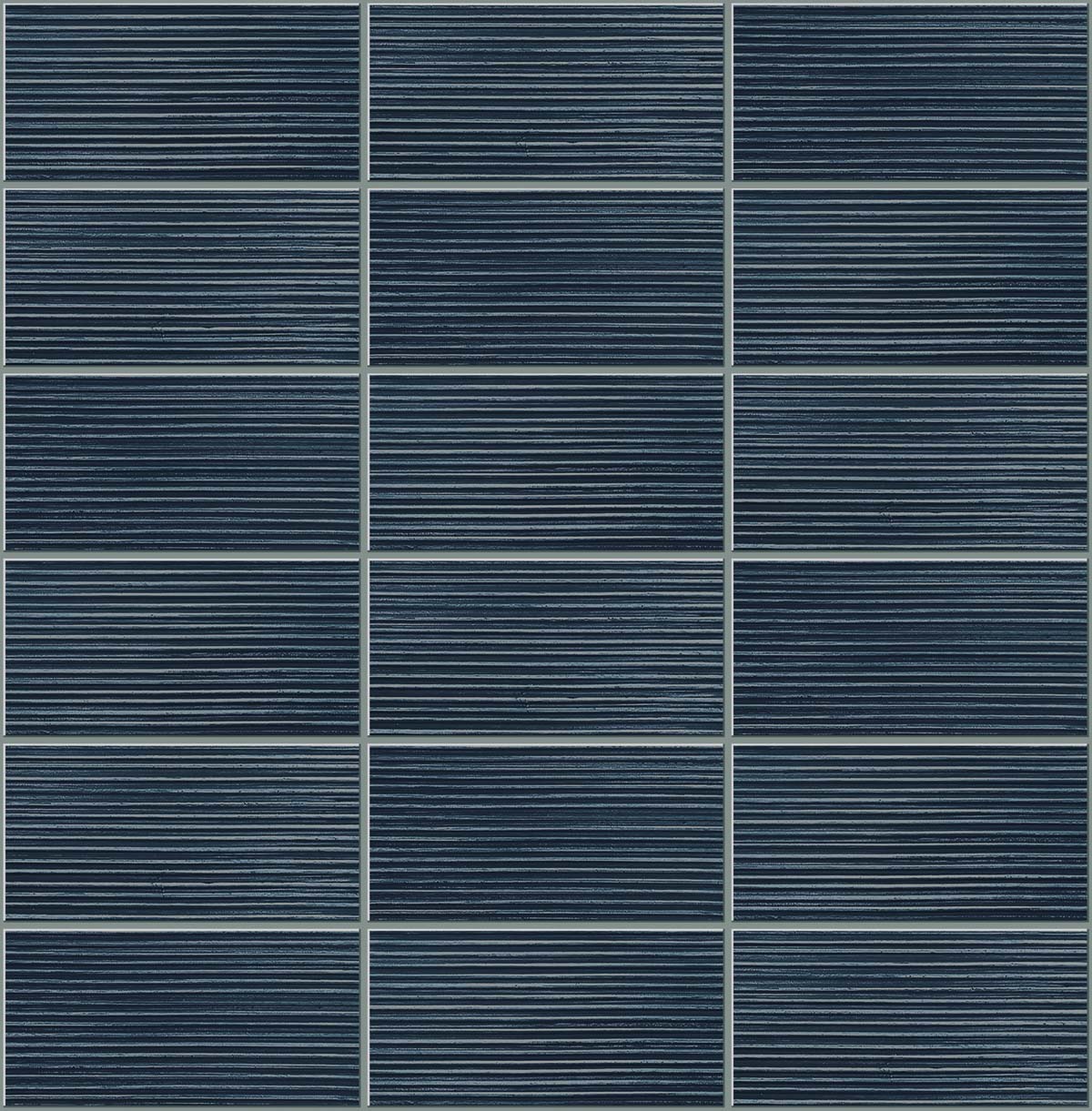 Seabrook Designs Rib Tile Denim Blue Wallpaper LN30812