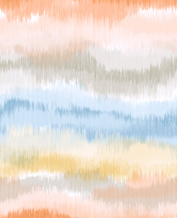 Seabrook Designs Ikat Waves Sunset Wallpaper LN31203