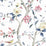 Seabrook Designs Sparrow Haven  Riviera Blue & Berry Wallpaper Sample LN40001