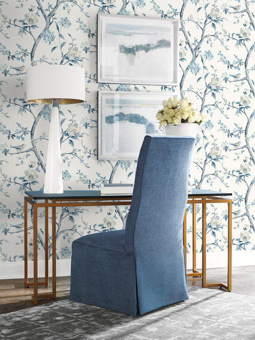 Seabrook Designs Sparrow Haven  Breezy Blue Wallpaper LN40002