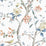 Seabrook Designs Sparrow Haven  Melon & Carolina Blue Wallpaper LN40006