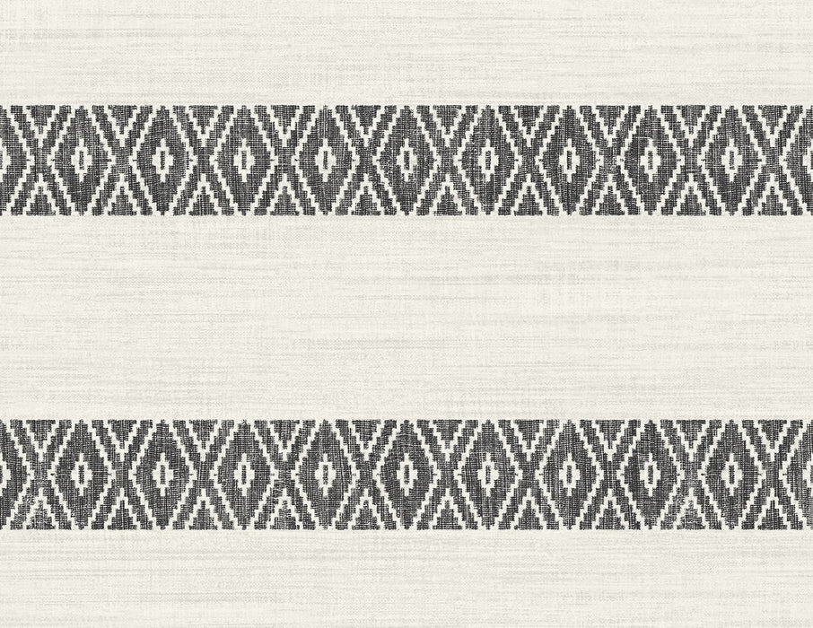 Seabrook Designs Alani Geo Stripe Charcoal Wallpaper Sample LN40100