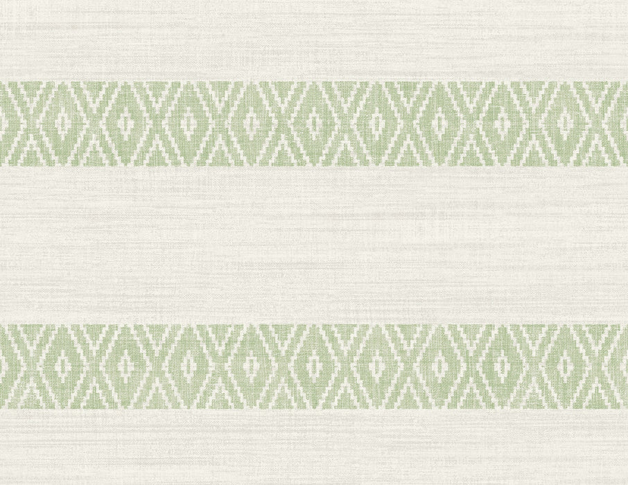 Seabrook Designs Alani Geo Stripe Aloe Wallpaper LN40104