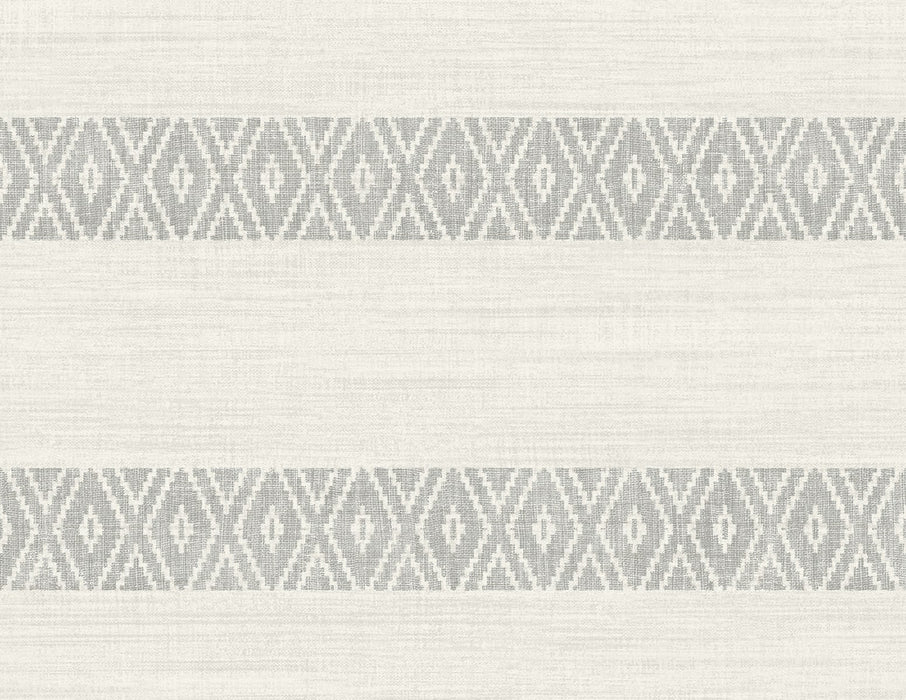 Seabrook Designs Alani Geo Stripe Fog Wallpaper LN40108