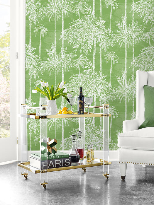 Seabrook Designs Palm Grove  Summer Fern Wallpaper Sample LN40204