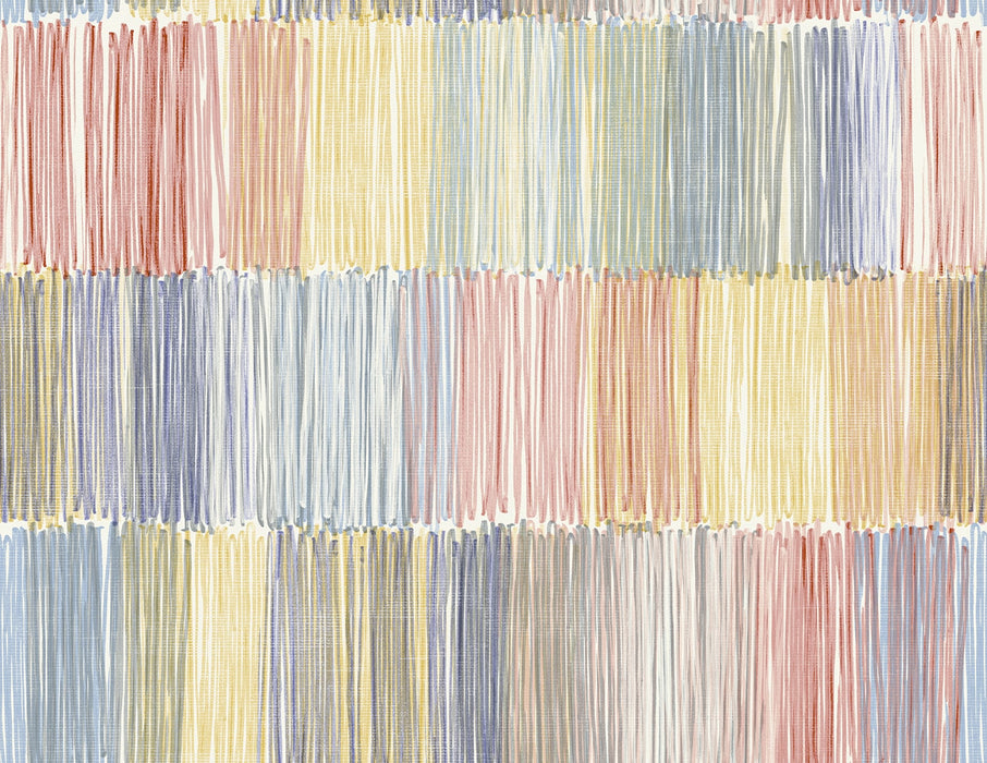 Seabrook Designs Arielle Abstract Stripe Summer Sky Wallpaper LN40301