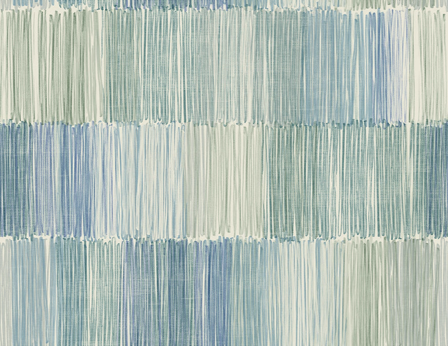 Seabrook Designs Arielle Abstract Stripe Lakeside Wallpaper Sample LN40304