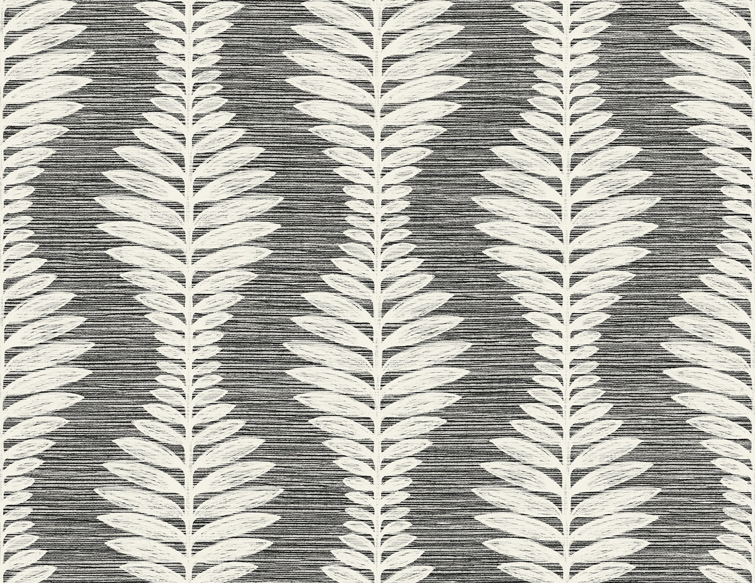 Seabrook Designs Carina Leaf Ogee Charcoal Wallpaper LN40500