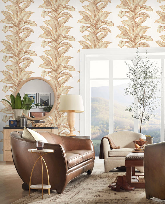 Seabrook Designs Banana Springs  Peachy Wallpaper Sample LN40606