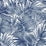 Seabrook Designs Cordelia Tossed Palms Pacific Blue Wallpaper Sample LN40712