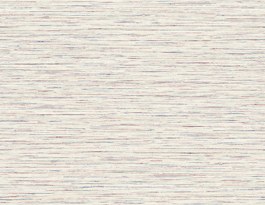 Seabrook Designs Loe Sanctuary Stria Carmine & Navy Wallpaper Sample LN41101