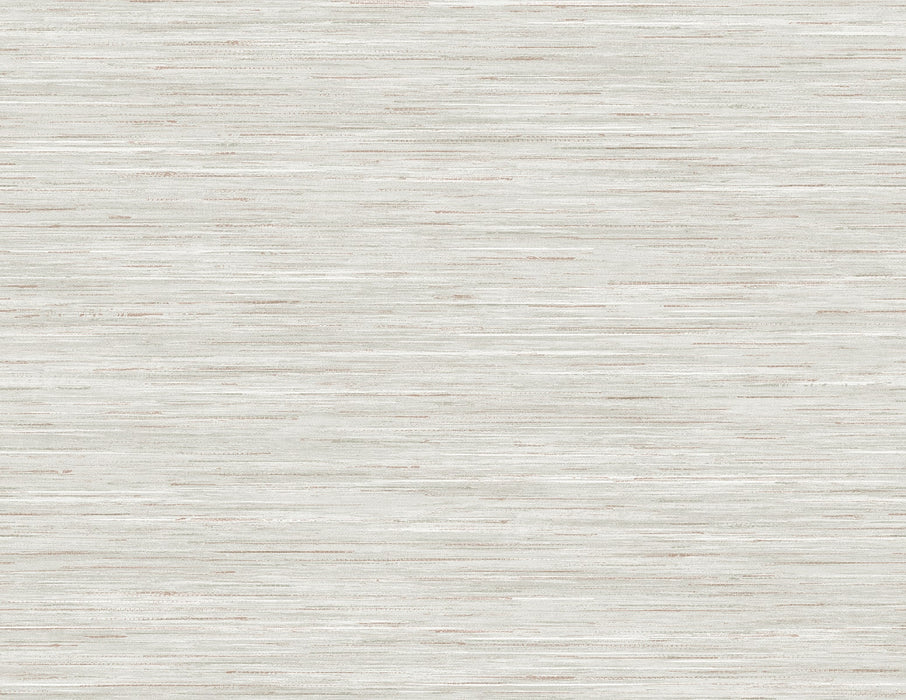 Seabrook Designs Loe Sanctuary Stria Creamsicle & Alloy Wallpaper Sample LN41106