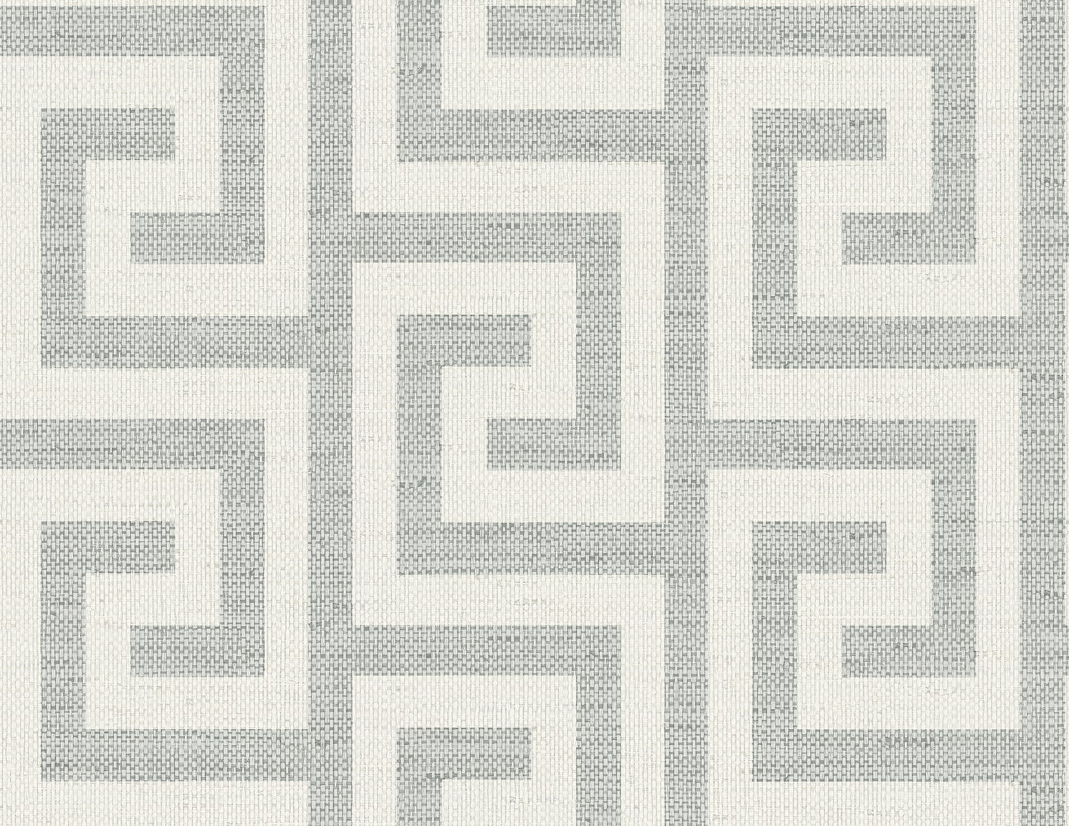 Seabrook Designs Luna Retreat Greek Key Pewter Wallpaper LN41208