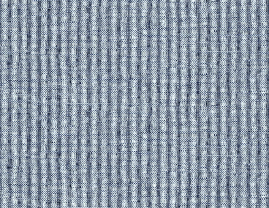 Seabrook Designs Kaya Faux Paperweave Coastal Blue Wallpaper Sample LN41302