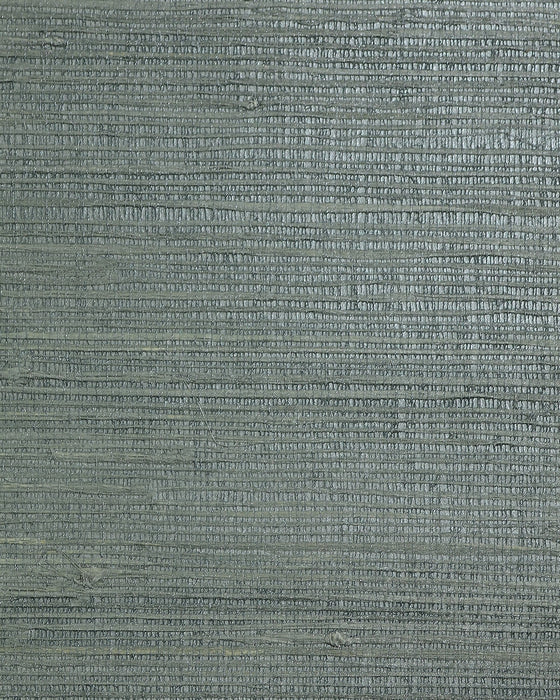 Seabrook Designs Raw Jute Silvery Aqua Wallpaper Sample LN50014