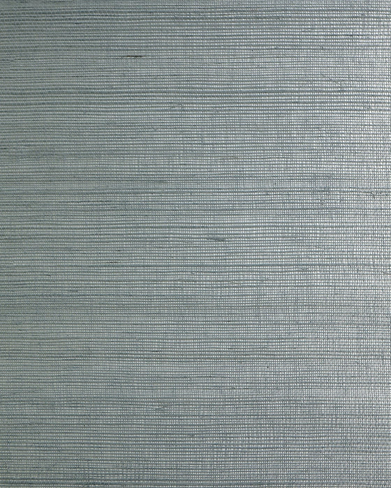 Seabrook Designs Sisal On Metallic Aquamarine Wallpaper Sample LN50020