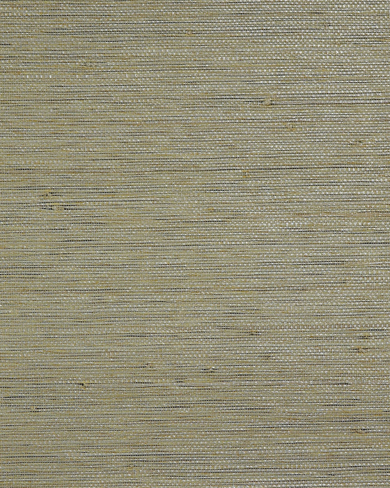 Seabrook Designs Paper And Raffia Silver Tan Wallpaper Sample LN50065