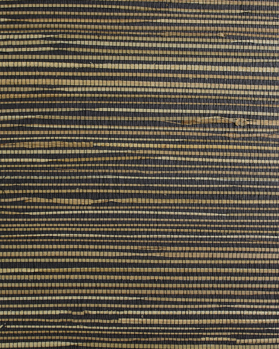 Seabrook Designs Boodle Regular Weave  Black Tan Wallpaper Sample LN50085