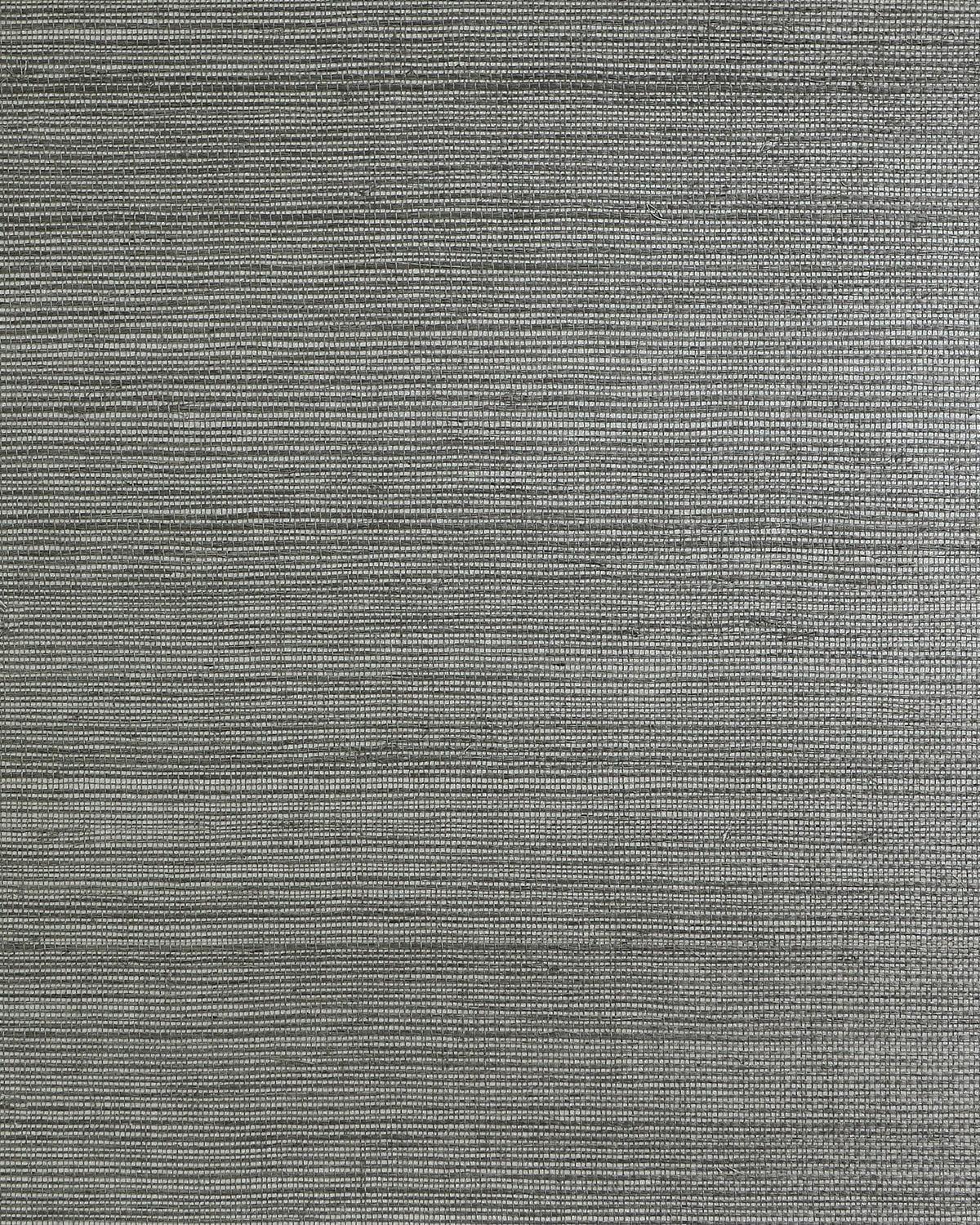 Seabrook Designs Sisal On Metallic Slate Silver Wallpaper LN50090