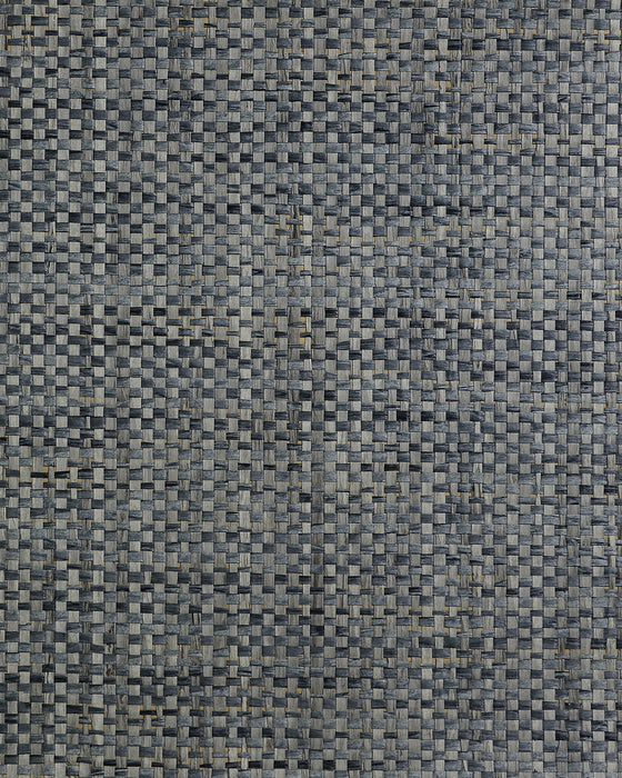 Seabrook Designs Japanese Paperweave Blue Charcoal Wallpaper Sample LN50093