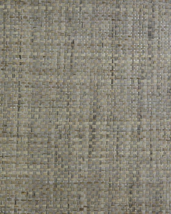 Seabrook Designs Japanese Paperweave Gray Brown Wallpaper Sample LN50096